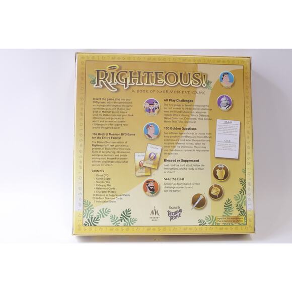 Righteous, A Book Of Mormon DVD Game, Deseret Book, Family, ~ 250118-WH 76 - Picture 4 of 5
